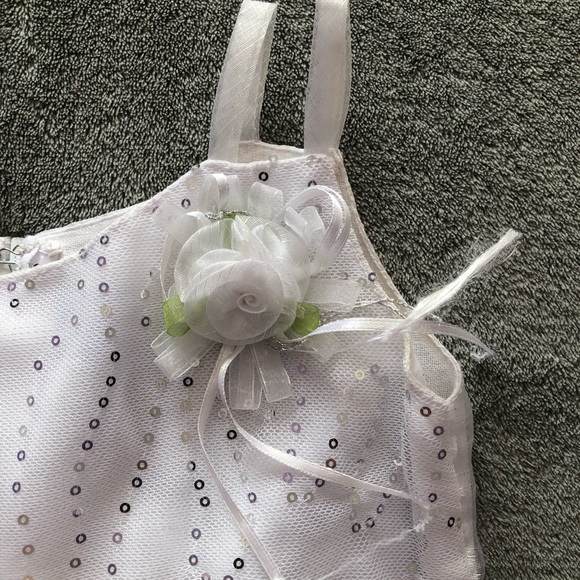 Kids 3-4Y White Formal/Party Dress - Picture 6 of 16